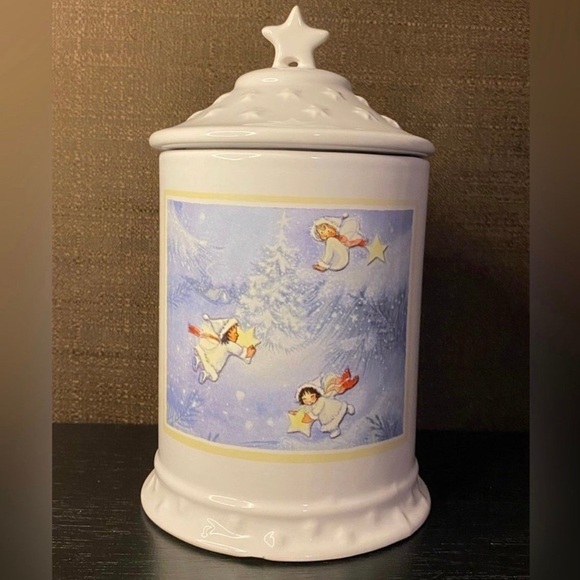 Hallmark Other - Hallmark Ceramic Angel Jar • Gourmet Gifts #21710 • Vintage Christmas Canister
